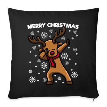 Dabbing Santa Claus Merry Christmas - Sofa pillowcase 17,3'' x 17,3'' (45 x 45 cm) - black - Front