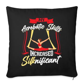 Mes compétences acrobatiques ont augmenté SILKnificant - Housse de coussin décorative 45 x 45 cm - noir - Devant