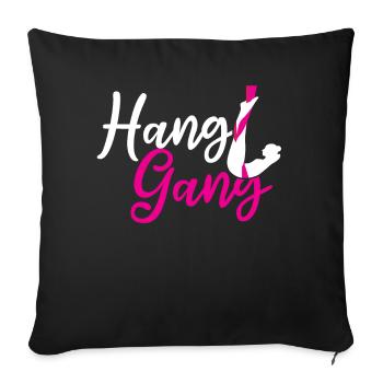 Hang Gang - Aerialist - Sofa pillowcase 17,3'' x 17,3'' (45 x 45 cm) - black - Front
