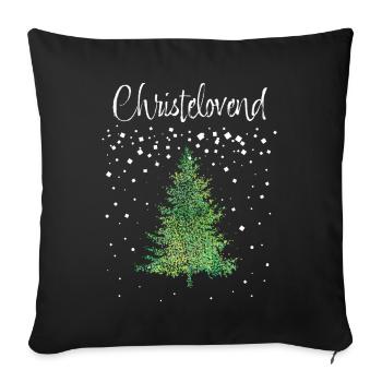Fastelovend Karneval Weihnachtszeit Christbaum - Sofakissenbezug 45 x 45 cm - Schwarz - Vorne