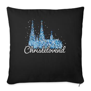 Cologne Cathedral Cologne Colonia Carnival Christmas Time - Sofa pillowcase 17,3'' x 17,3'' (45 x 45 cm) - black - Front