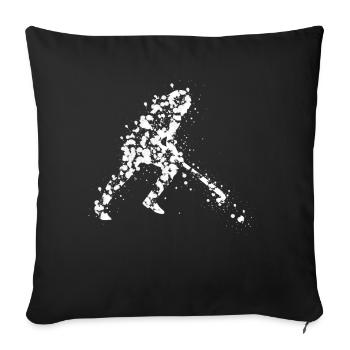 Joueurs de hockey sur gazon Hockey sur gazon - Housse de coussin décorative 45 x 45 cm - noir - Devant