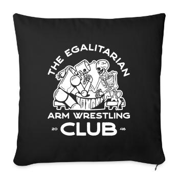 Arm Wrestling – 2 - Sofa pillowcase 17,3'' x 17,3'' (45 x 45 cm) - black - Front
