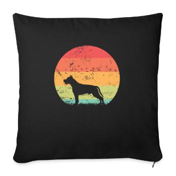 American Staffordshire Terrier Pet Dog - Sofa pillowcase 17,3'' x 17,3'' (45 x 45 cm) - black - Front