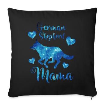 German Shepherd Mama Dog Lovers - Sofa pillowcase 17,3'' x 17,3'' (45 x 45 cm) - black - Front