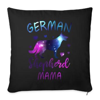 German Shepherd Mama Dog Lovers - Sofa pillowcase 17,3'' x 17,3'' (45 x 45 cm) - black - Front
