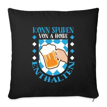 Konn traces of A Hoibe included - Sofa pillowcase 17,3'' x 17,3'' (45 x 45 cm) - black - Front