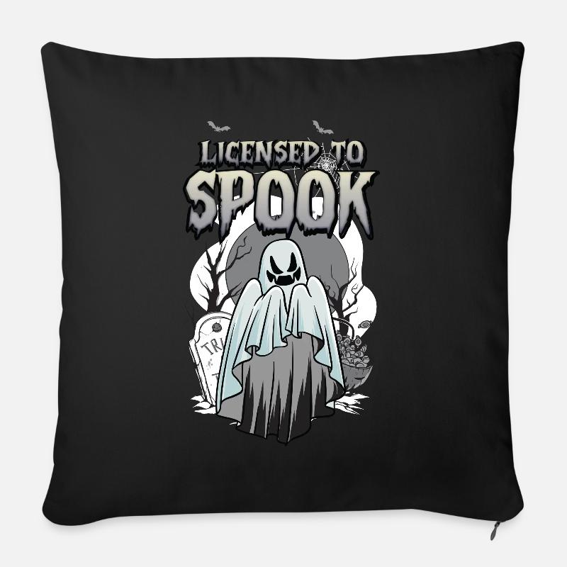 Licensed To Spook - Sofakissenbezug 45 x 45 cm - Schwarz