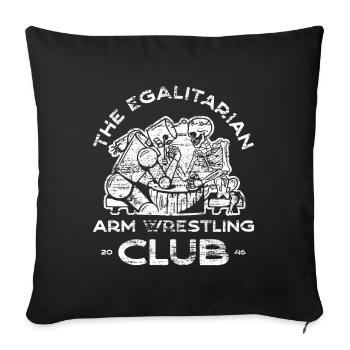 Arm Wrestling – 4 - Sofa pillowcase 17,3'' x 17,3'' (45 x 45 cm) - black - Front