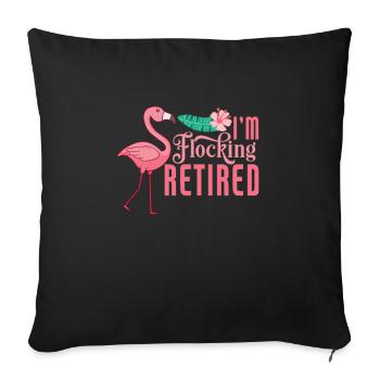 Pension de retraite Pension de pensionné Cadeau de pension de pensionné - Housse de coussin décorative 45 x 45 cm - noir - Devant