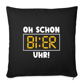 Dictons de bière drôle - Housse de coussin décorative 45 x 45 cm - noir - Devant