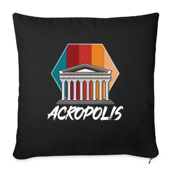 Griechenland Antike Akropolis Griechisch Athen Par - Sofakissenbezug 45 x 45 cm - Schwarz - Vorne