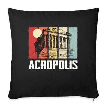 Parthenon Akropolis Athen Griechische Stadt Griech - Sofakissenbezug 45 x 45 cm - Schwarz - Vorne