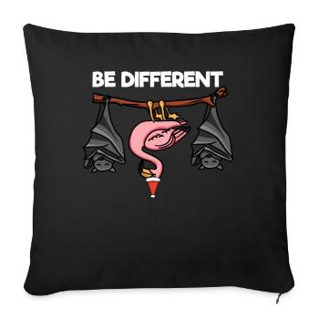 Be Different Flamingo Bat Santa Claus - Sofa pillowcase 17,3'' x 17,3'' (45 x 45 cm) - black - Front