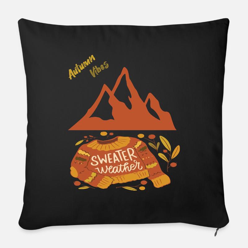 Herbst Berge Alpen Wandern Schweiz Wandern - Sofakissenbezug 45 x 45 cm - Schwarz