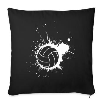 Volleyball Ballon Volleyball Joueur de volleyball - Housse de coussin décorative 45 x 45 cm - noir - Devant