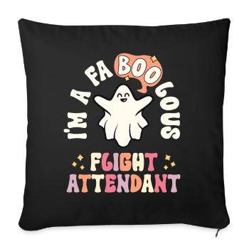 Faboolous Flight Attendant Retro Halloween - Sofa pillowcase 17,3'' x 17,3'' (45 x 45 cm) - black - Front