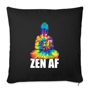 Zen AF Bouddha Namaste Yoga Méditez Entraînement - Housse de coussin décorative 45 x 45 cm - noir - Devant