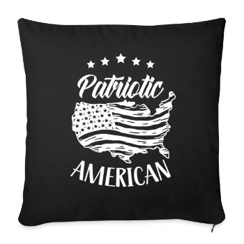 Patriotic American Patriotic Patriot US - Housse de coussin décorative 45 x 45 cm - noir - Devant