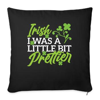 St Patricks Tag Irland Gälisch Irisch Ire - Sofakissenbezug 45 x 45 cm - Schwarz - Vorne