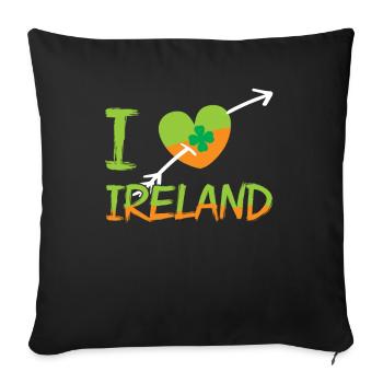 I love Ireland St. Patrick's Day Irish Irish - Sofa pillowcase 17,3'' x 17,3'' (45 x 45 cm) - black - Front