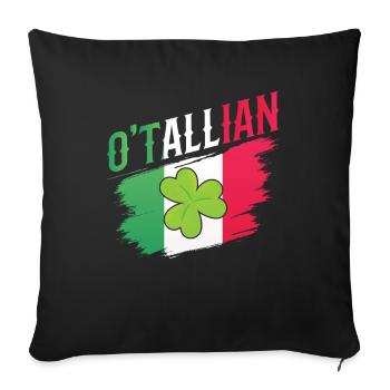 O'tallian Irish Ireland St. Patrick's Day Irish - Sofa pillowcase 17,3'' x 17,3'' (45 x 45 cm) - black - Front