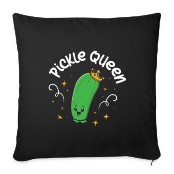 Pickle Queen - Sofakissenbezug 45 x 45 cm - Schwarz - Vorne