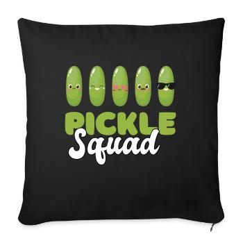 Pickle Squad - Sofa pillowcase 17,3'' x 17,3'' (45 x 45 cm) - black - Front