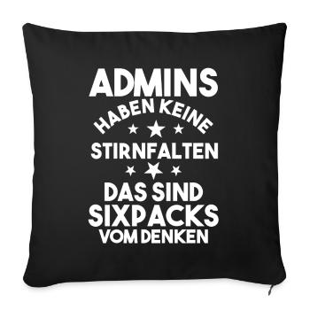 Informatiker Programmierer Admin Administrator - Sofakissenbezug 45 x 45 cm - Schwarz - Vorne