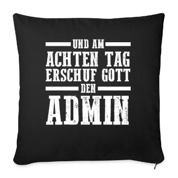 Informatiker Programmierer Bier Admin Administrato - Sofakissenbezug 45 x 45 cm - Schwarz - Vorne