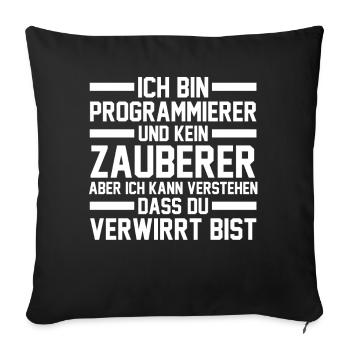 Programmieren Entwickler Coder Programmierer - Sofakissenbezug 45 x 45 cm - Schwarz - Vorne