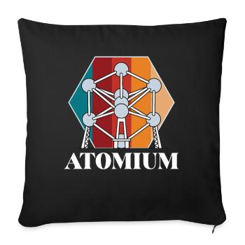 Atomium Atomic nucleus Bruxelles Science for Ph - Housse de coussin décorative 45 x 45 cm - noir - Devant