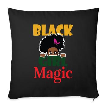 Black Magic Girl Schwarzer Geschichtsmonat Stolze - Sofakissenbezug 45 x 45 cm - Schwarz - Vorne