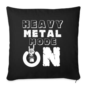 Heavy Metal Mode On Rocking Music Concert Hard Roc - Sofa pillowcase 17,3'' x 17,3'' (45 x 45 cm) - black - Front