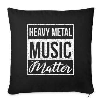 Rockende Musik Heavy Metal Harter Rock Metall Fan - Sofakissenbezug 45 x 45 cm - Schwarz - Vorne