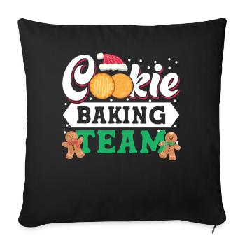 Cookie Christmas Baking Team Tester For Baker - Sofakissenbezug 45 x 45 cm - Schwarz - Vorne
