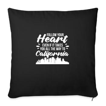 Californie - Housse de coussin décorative 45 x 45 cm - noir - Devant
