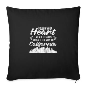 California USA Holidays America Cadeau - Housse de coussin décorative 45 x 45 cm - noir - Devant