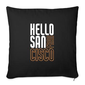 San Francisco - Sofa pillowcase 17,3'' x 17,3'' (45 x 45 cm) - black - Front