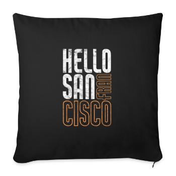San Francisco Golden Gate California Gift - Sofa pillowcase 17,3'' x 17,3'' (45 x 45 cm) - black - Front
