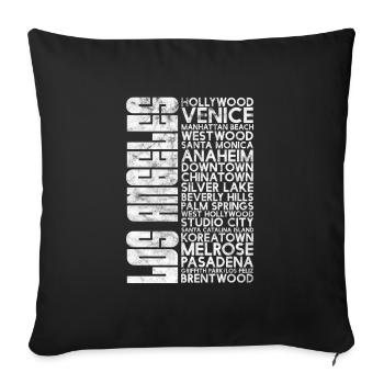 California USA Holidays America Cadeau - Housse de coussin décorative 45 x 45 cm - noir - Devant