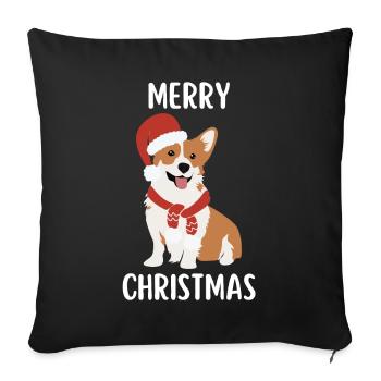 Merry Christmas Funny Christmas Shirt - Sofa pillowcase 17,3'' x 17,3'' (45 x 45 cm) - black - Front