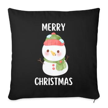 Merry Christmas Funny Christmas Shirt - Sofa pillowcase 17,3'' x 17,3'' (45 x 45 cm) - black - Front