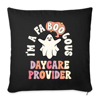 Faboolous Daycare Provider Halloween Nanny Child - Sofa pillowcase 17,3'' x 17,3'' (45 x 45 cm) - black - Front