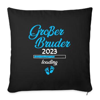 Großer Bruder 2023 Loading - Sofakissenbezug 45 x 45 cm - Schwarz - Vorne