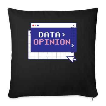 Code de > d’opinion de données Programmeur Programmeur - Housse de coussin décorative 45 x 45 cm - noir - Devant