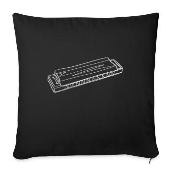 Harmonica Online Art - Harmonica - Sofa pillowcase 17,3'' x 17,3'' (45 x 45 cm) - black - Front