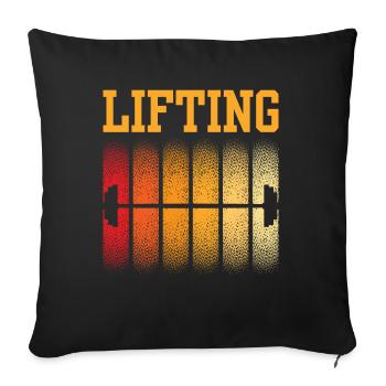 Lifting Workout Weightlifting Weightlifting Gym - Sofa pillowcase 17,3'' x 17,3'' (45 x 45 cm) - black - Front