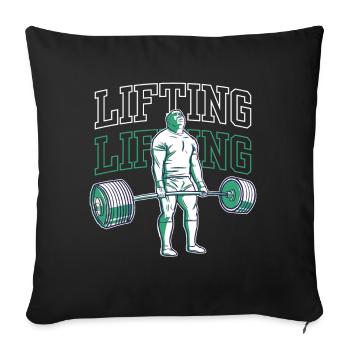 Entraînement d’haltérophilie Haltérophilie Fitness Gym - Housse de coussin décorative 45 x 45 cm - noir - Devant