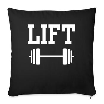 Lift Gym Weightlifting Workout Weightlifting - Sofa pillowcase 17,3'' x 17,3'' (45 x 45 cm) - black - Front